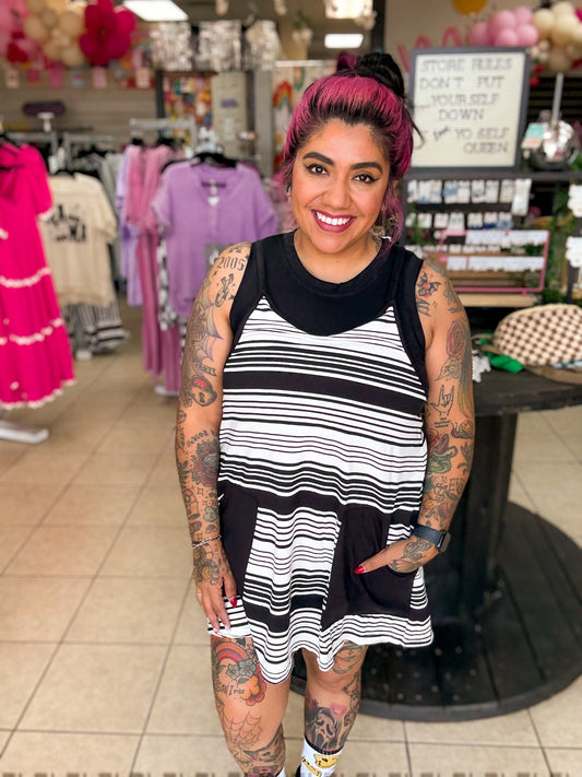 Striped Romper Dress