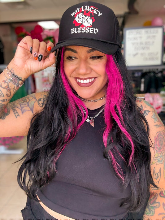 Not Lucky Blessed Trucker Hat