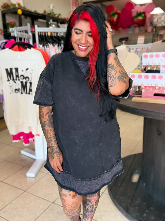 Mineral Washed T-Shirt Dress